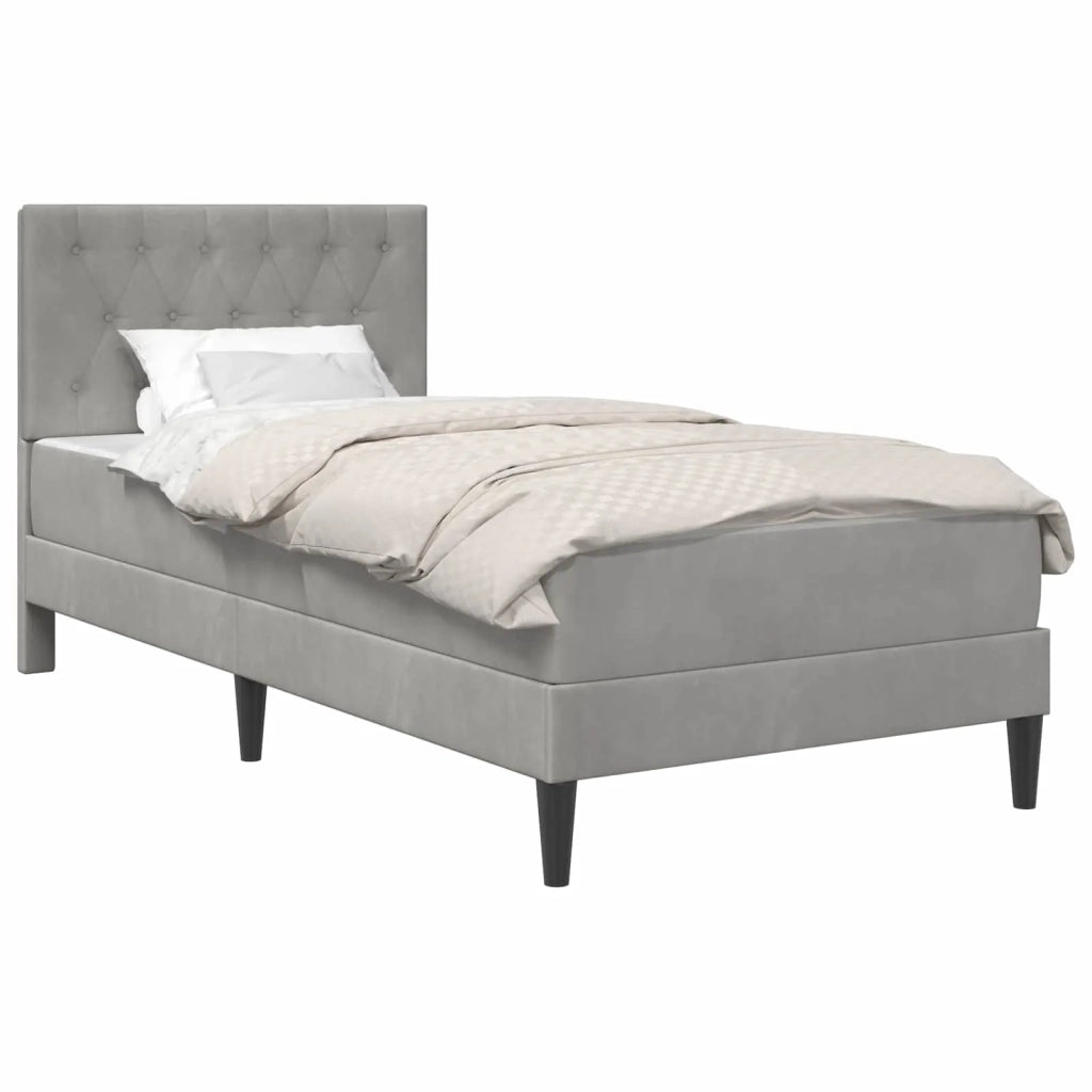 Struttura letto con materasso-Giroletto Grigio chiaro 100 x 200 cm 800010