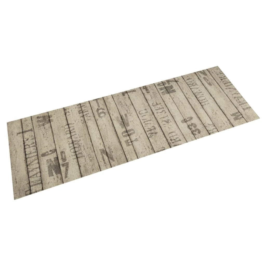 Tappetino da cucina lavabile morbido e antiscivolo 150 x 45 cm design elegante in velluto grigio 02_0056476