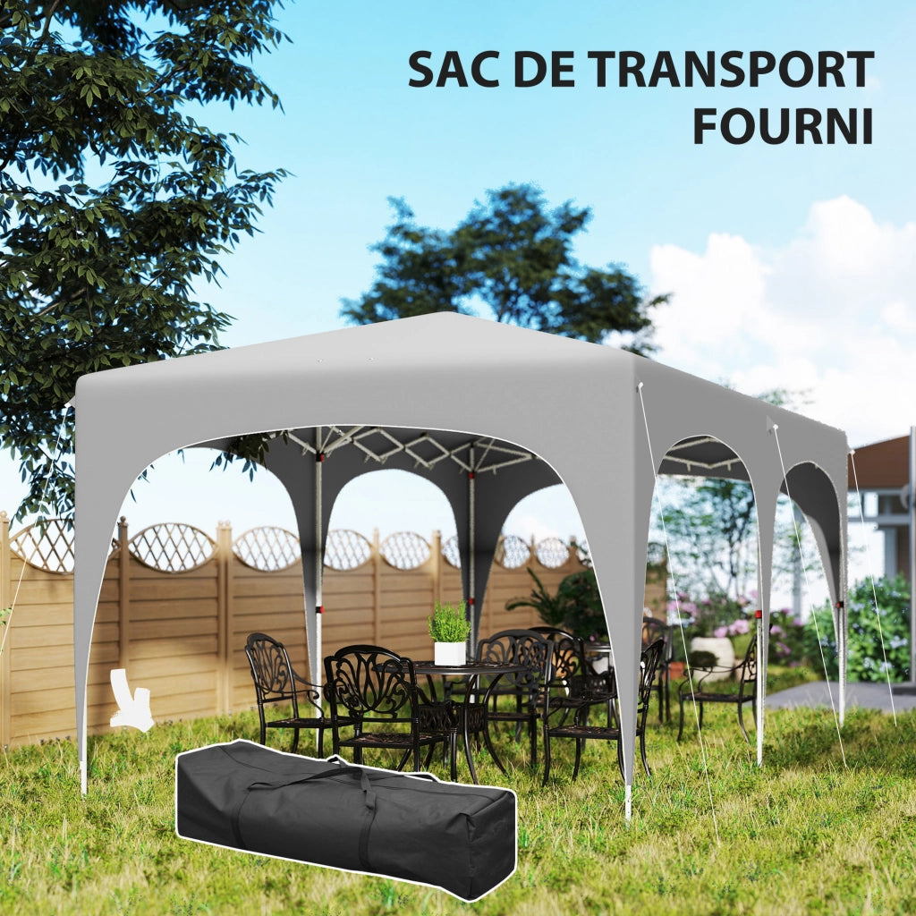 Tonnelle pliante 3x6m Pop Up ¨C zephmum ¨C Grigio chiaro