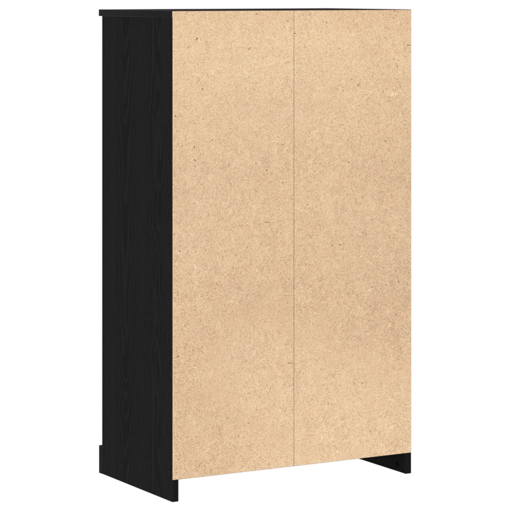Mobile Alto Nero Rovere 60x35.5x103.5 cm Legno ingegnerizzato