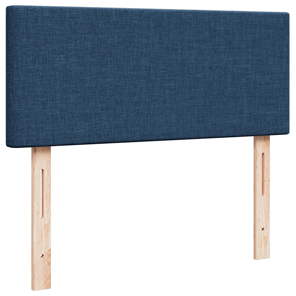 Struttura Letto Pouf con Materasso Blu 120x190 cm in Tessuto 3311365