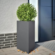 Fioriera da Giardino-Vaso da Esterno Antracite Triangolare 50x43x75 cm Acciaio