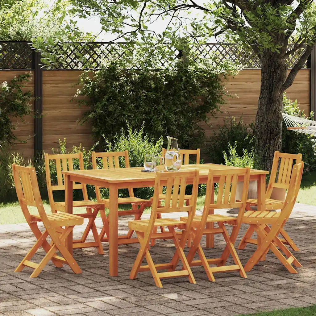 Sedie Bistro da Giardino 8 pcs Legno di Acacia Massello 3324842