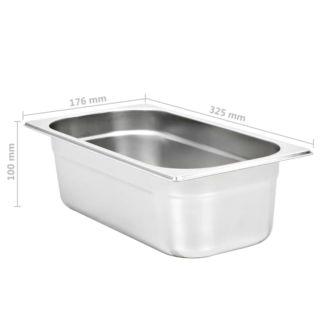 Contenitori Gastronorm 8 pz GN 1/3 100 mm in Acciaio Inox cod mxl 78585