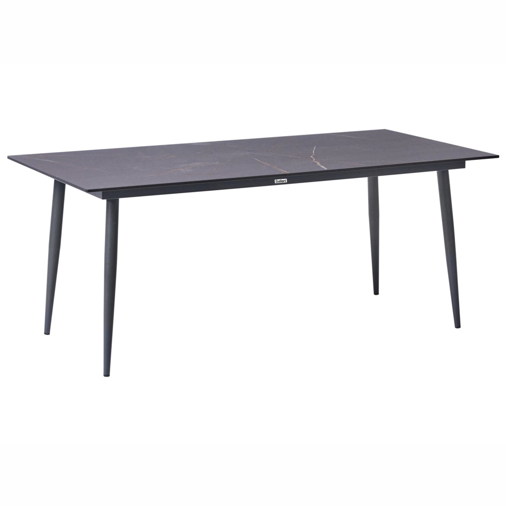 Tavolo da riunione con piano in HPL e struttura in alluminio per ufficio domestico altamente resistente grigio scuro