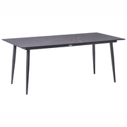 Tavolo da riunione con piano in HPL e struttura in alluminio per ufficio domestico altamente resistente grigio scuro