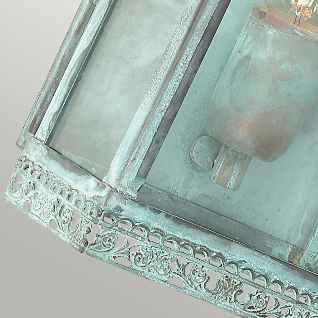 Applique esterna Regents Park E27 ottone grynspan IP44