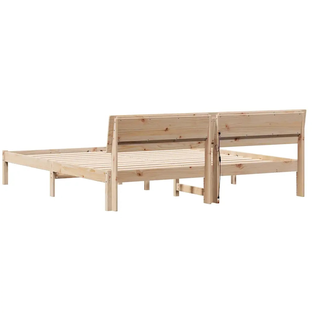 vidaXL Struttura del letto Marrone 180 x 200 cm Legno di pino massello