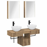 Set di Armadi da Bagno 5 pcs Rovere Artigianale 3406294