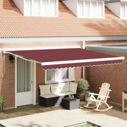 Tenda da Sole Retrattile Automatica Bordò 400x300 cm 3215325