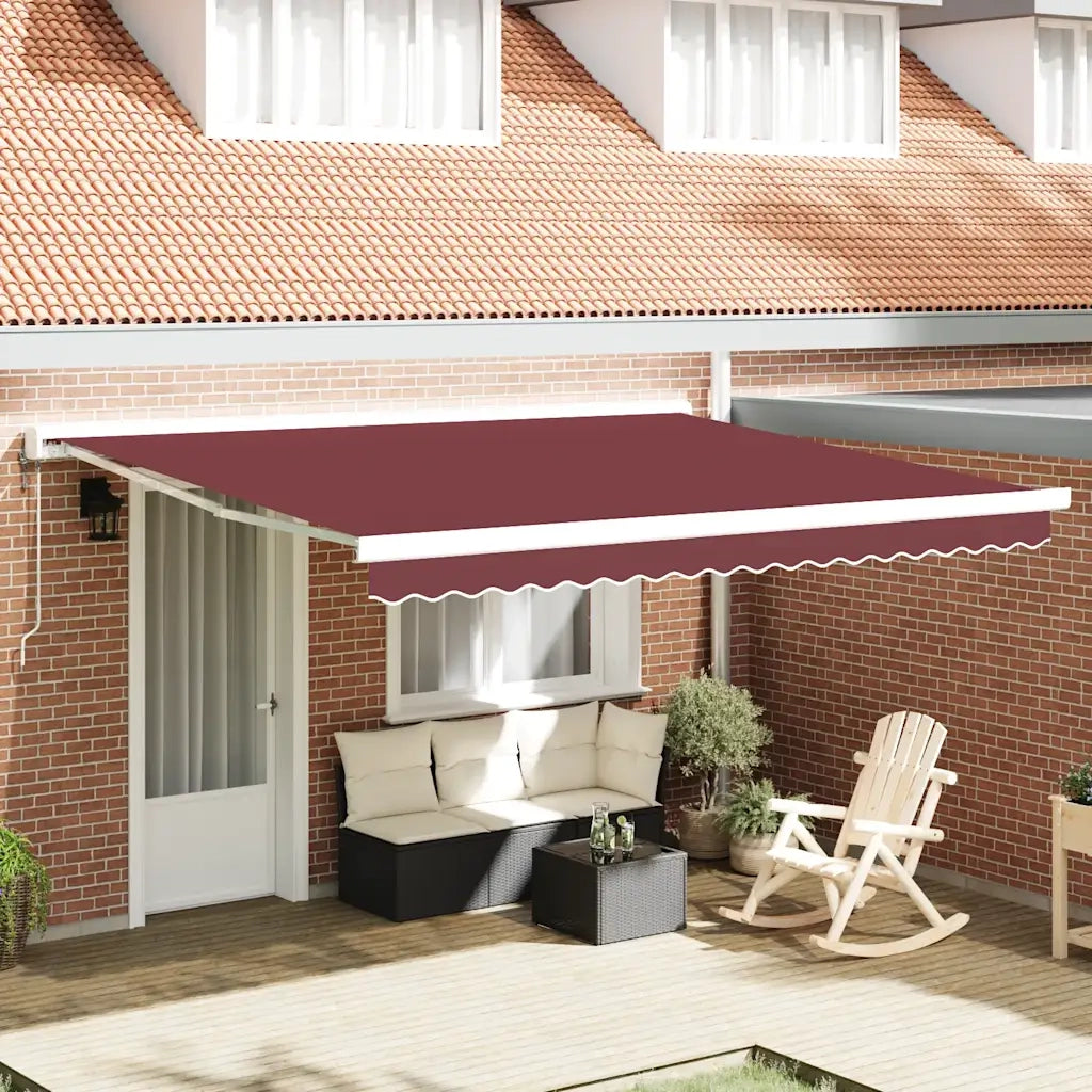 Tenda da Sole Retrattile Automatica Bordò 400x300 cm 3215325