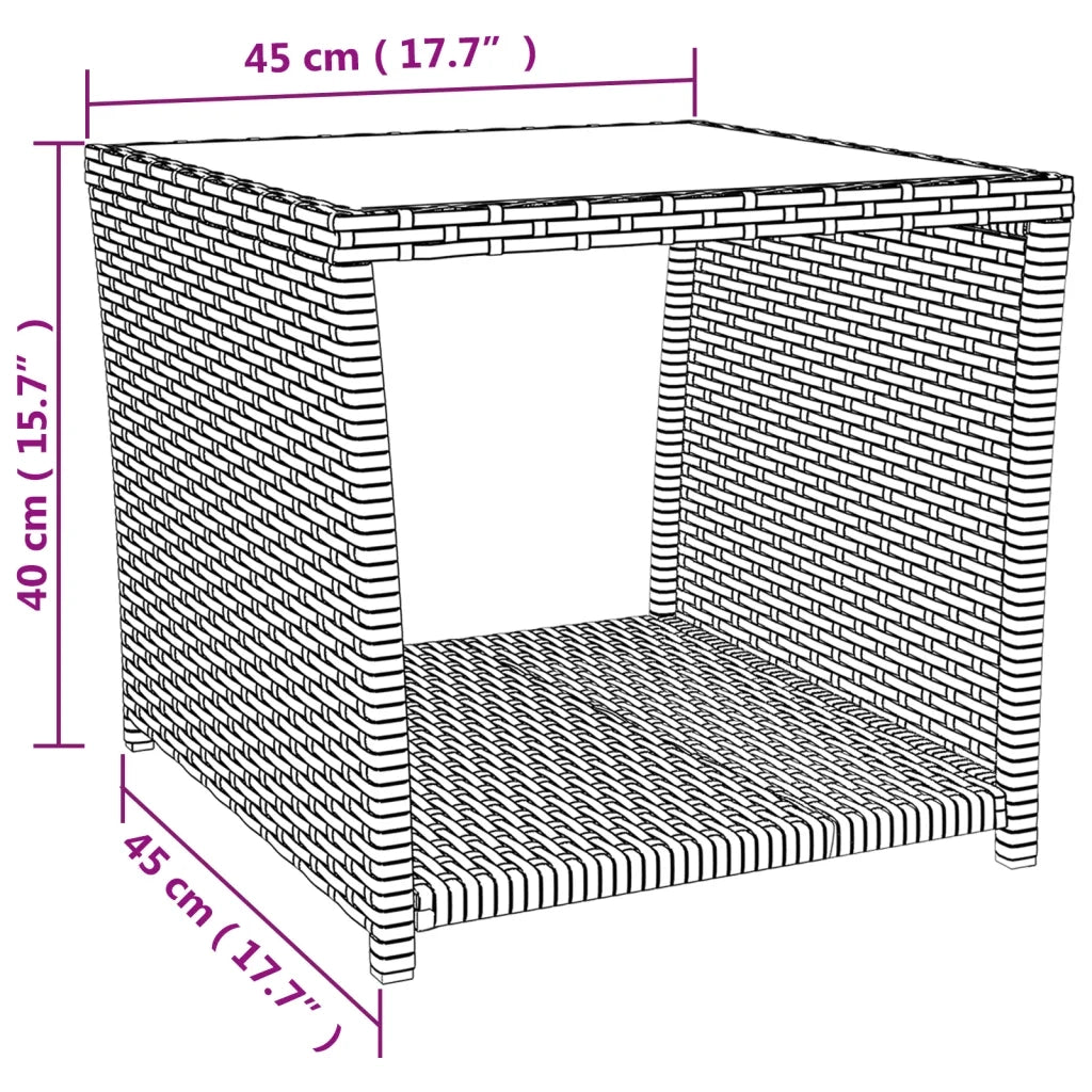 Set da Pranzo da Giardino 3 pz con Cuscini in Polyrattan Grigio 3277562