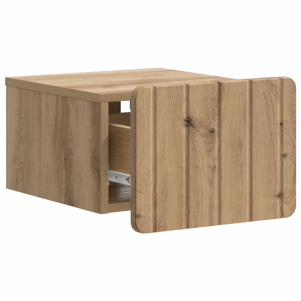 Mobiletto da notte a muro Rovere Artigianale 33 x 34,5 x 24 cm 898273