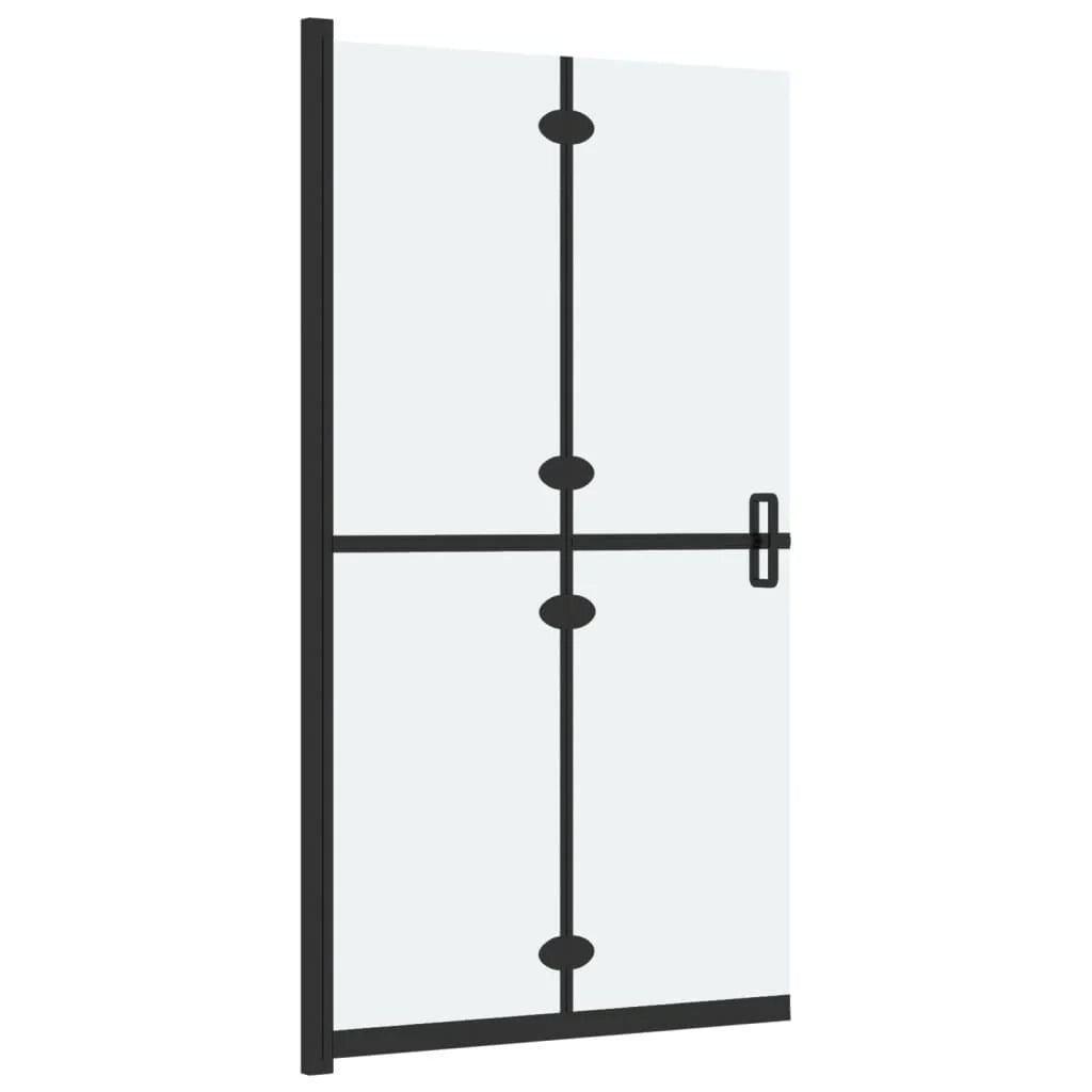 Parete doccia pieghevole divisorio per vasca da bagno accessorio per il bagno parete doccia per interni vetro ESG 110 x 190 cm satinato 02_0002175
