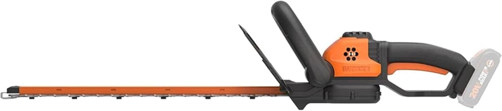 WG261E.9 - Cesoie per siepe, 20 V, lunghezza lama 44 cm, 19 mm, batteria e caricatore non inclusi, colore: Nero/Arancione