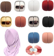 Set di 10 paia di magneti Hijab a doppia faccia | Magnete e fermagli colorati | Per hijabs, camicie, magliette e altro