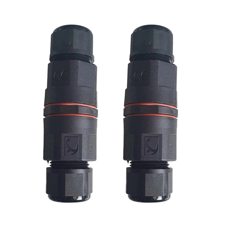 2 Connettori Veloce IP68 Forma I Manicotto Collegamento Cavo Esterno 3P 90x30mm