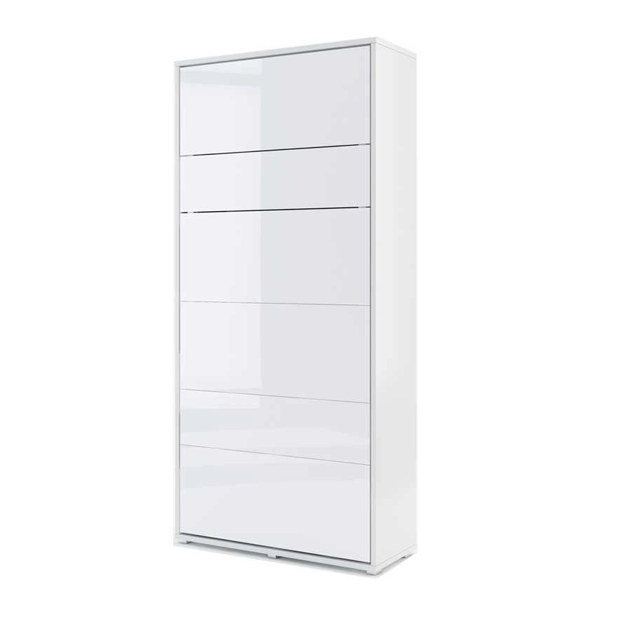 Lenart bed concept letto da parete verticale cm101x46-228x217H Bianco Lucido