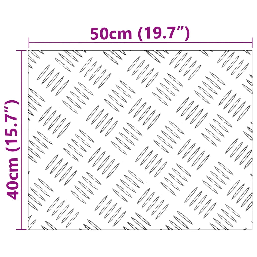 Gradini per Scale 4 pcs Argento 50 x 40 cm Alluminio 4104320