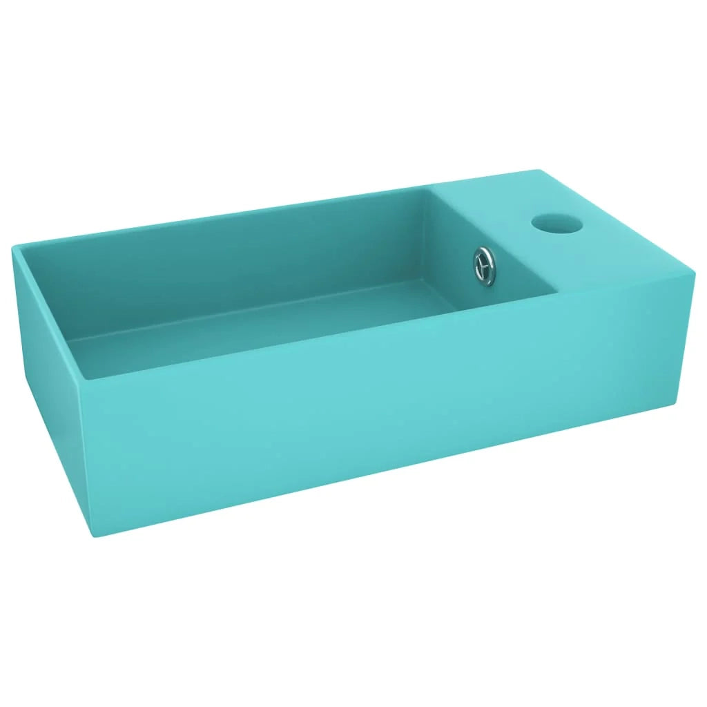 Lavabo da bagno con troppopieno da appoggio WC lavabo bagno cucina interno casa ceramica verde chiaro 02_0002733