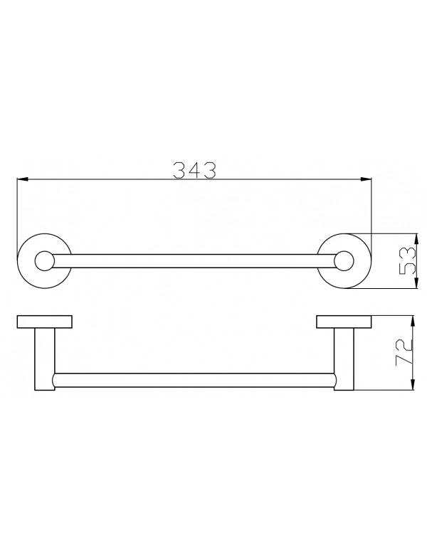 Portasciugamani a parete COLORADO in ottone dorato 34,3x7,2cm