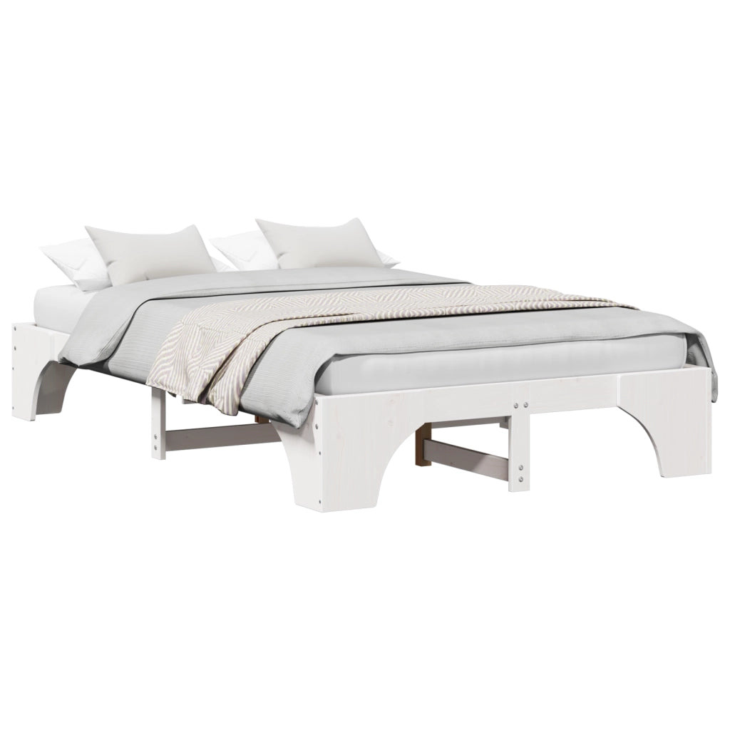 Rete Letto Bianca Legno Massello 120 x 190 cm Rete Letto