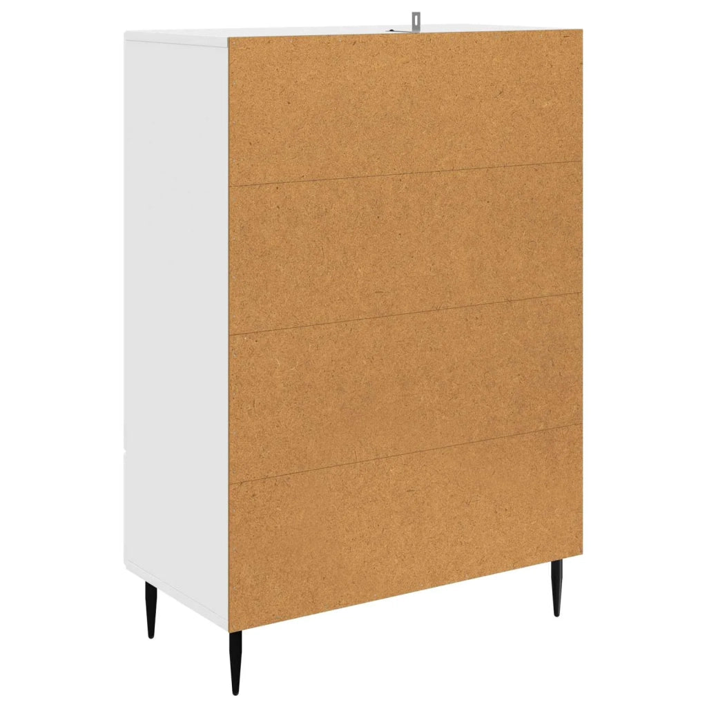 Credenza Bianco Lucido 66 x 34,5 x 95 cm Legno ingegnerizzato