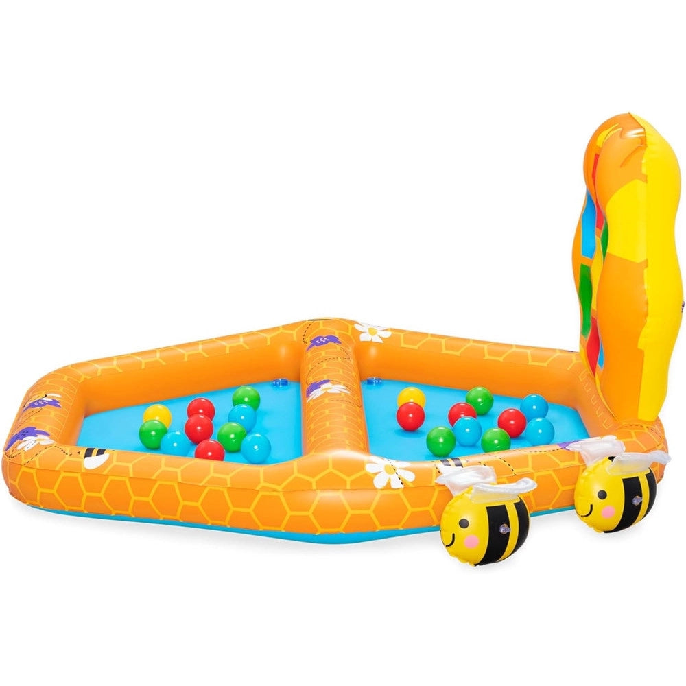 Trade Shop - Piscina Gonfiabile Gioco Alveare Per Bambini Con 20 Palline 2 Api 127x119x61cm 52639 -