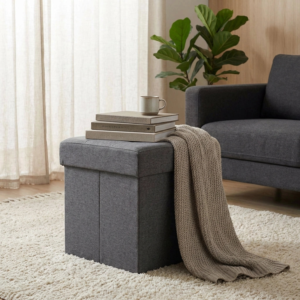 Pouf contenitore in stoffa - STOFFY
