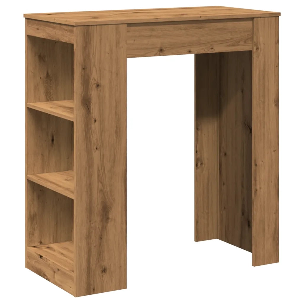 Tavolo Bar con Rastrelliera Rovere 95x47x103,5 cm Multistrato 854390