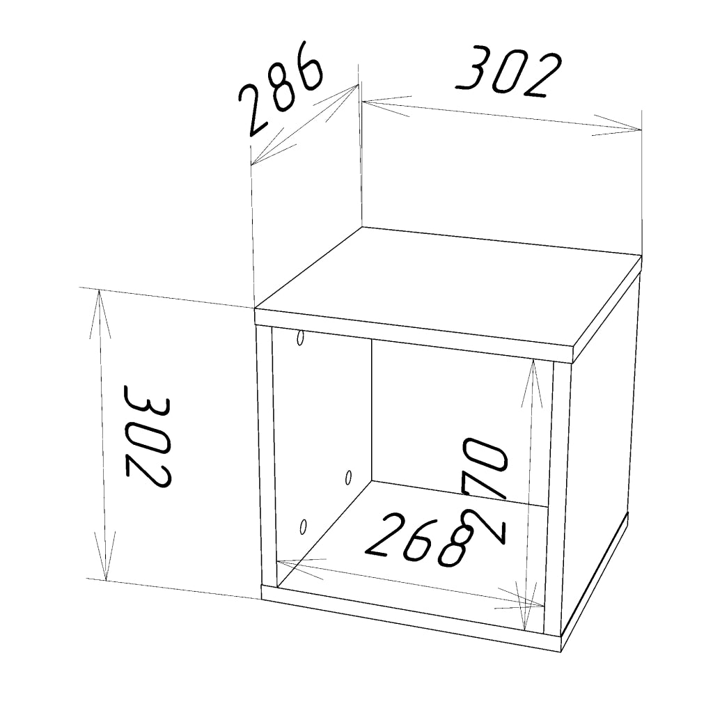 Mensola SOLA - Bianca - Quadrata - Larghezza 30 cm, Altezza 30 cm, Profondit? 29 cm