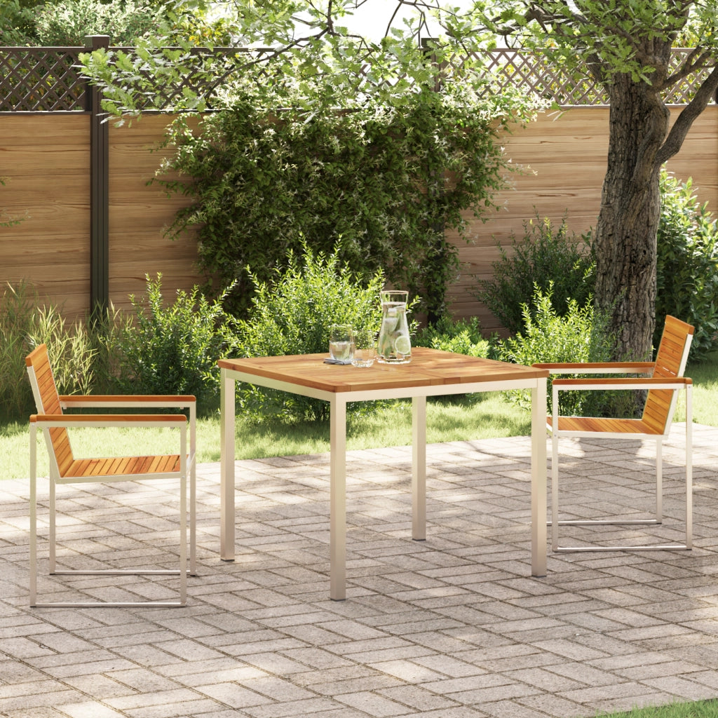 Set Pranzo Giardino  3 Pezzi Legno Massello Acacia