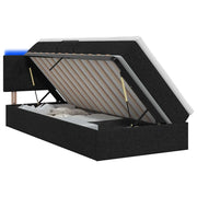 Letto con contenitore LED e materasso Nero 90 x 200 cm Tessuto 3459038