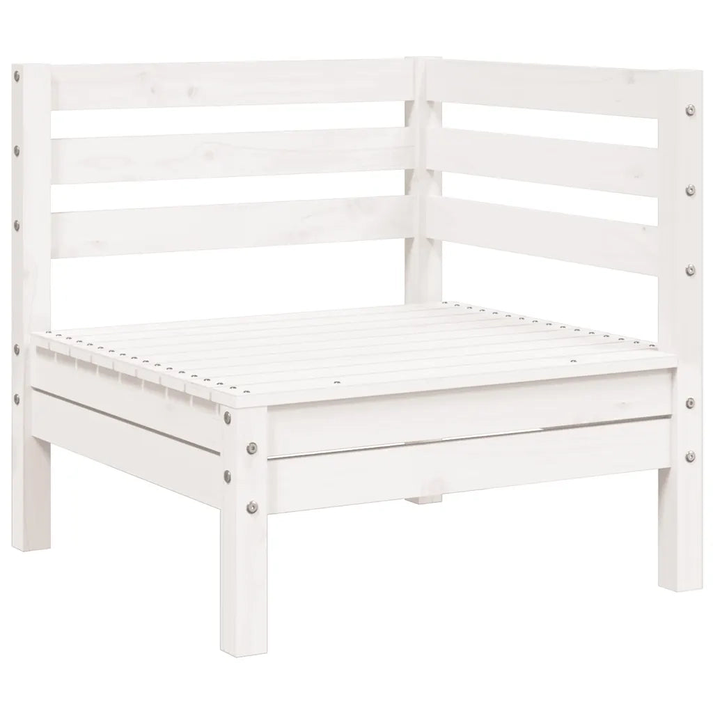 Divano da Giardino a 3 Posti in Legno Massello di Pino Bianco 838027