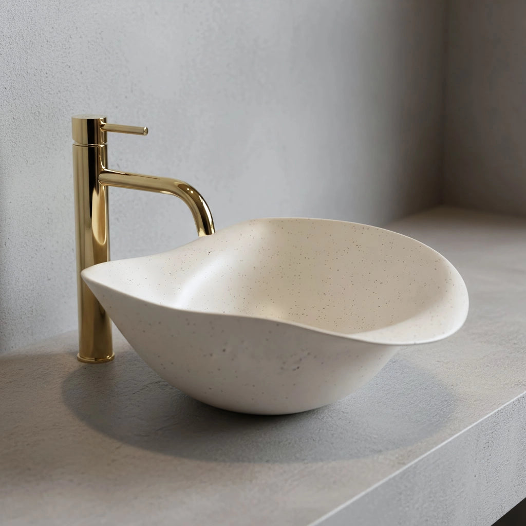 Lavabo Da Appoggio In Ceramica Rea Hm-34b Handmade Art