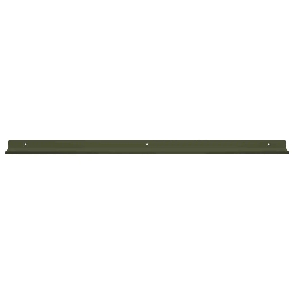 Mensola sospesa 4 pcs Verde oliva 80 x 9 x 2,5 cm Acciaio 8003981