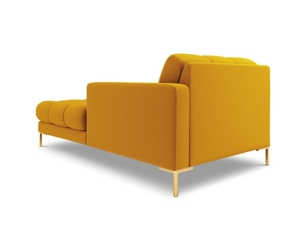 Cosmopolitan Design - Chaise longue destra "Bali" in tessuto strutturato giallo 