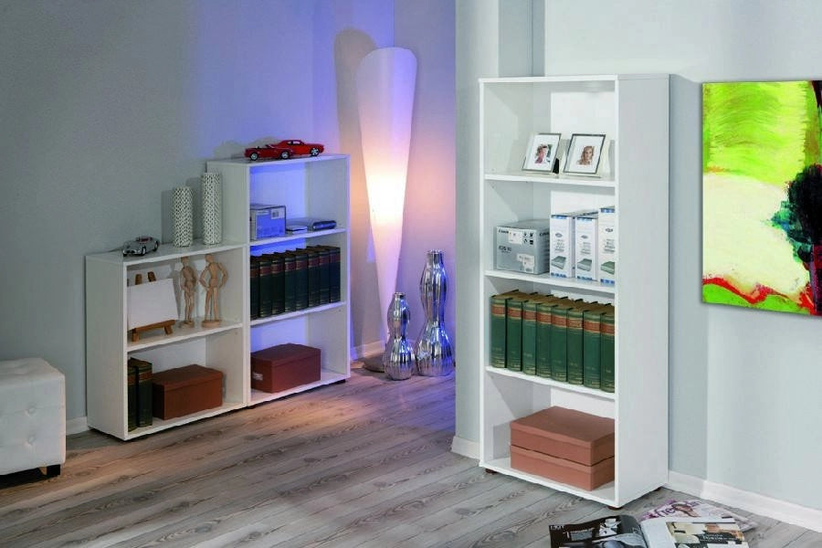 Biblioteca Jovencan, Libreria 3 Ripiani, 60x30x145h cm Bianco