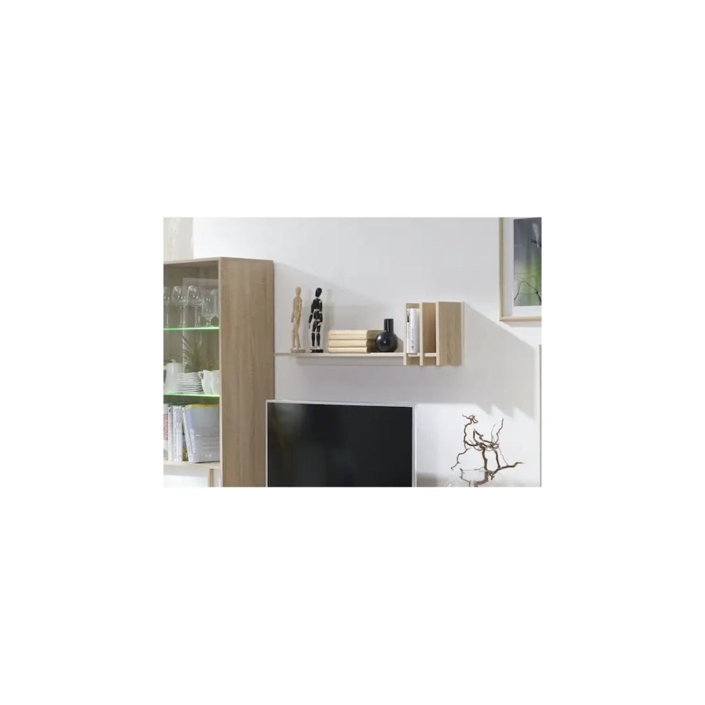 Mensole da muro MALMO 100 cm colore dab sonoma e bianco
