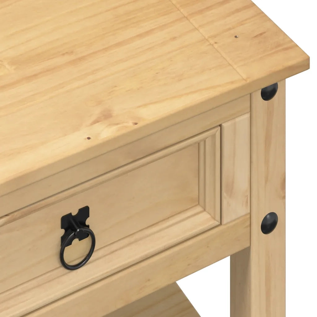 Tavolino con Cassetti-Tavolino da soggiorno-Tavolo Corona 100x48x45cm Legno Massello di Pino