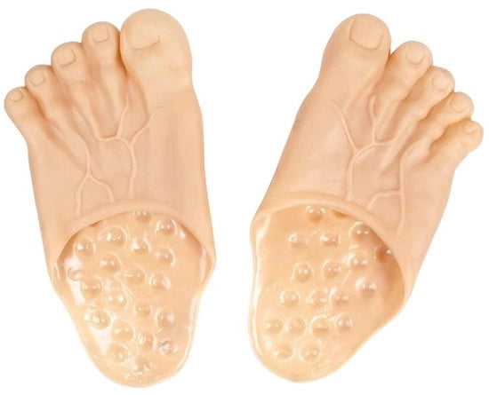 Pantofole per bambini - Stivali da casa giganti da divertimento - Per dentro e fuori - Tinta della pelle verde - Pantofole - Per donne e uomini