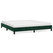 Letto matrimoniale | Letto per adulti | Giroletto senza Materasso Verde Scuro 160x200 cm in Velluto