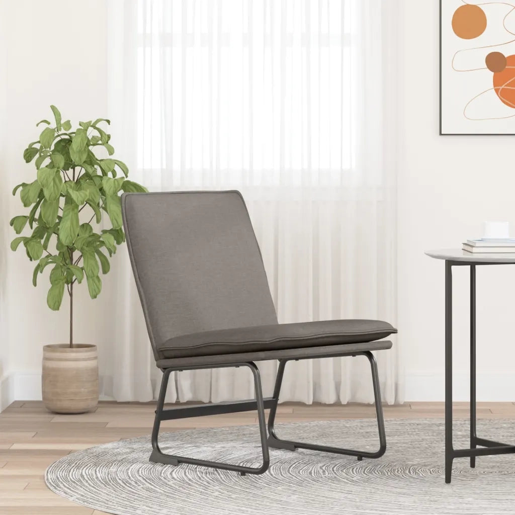 Poltrona | Sedia Lounge Tortora 52x75x76 cm in Tessuto