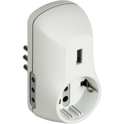 ADATTATORE B3 1 SCHUCKO 10A E 1 USB BIANCO