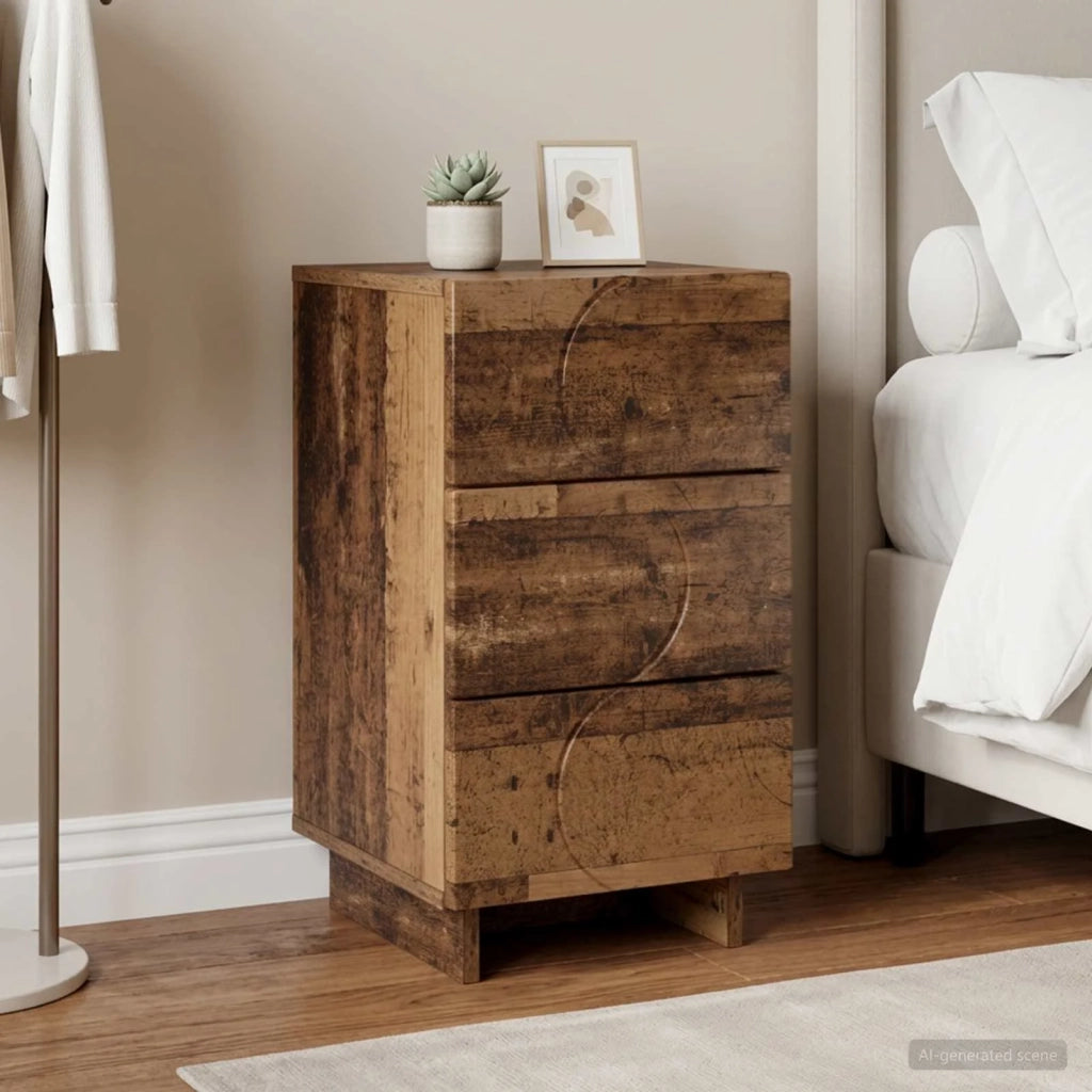 Armadio da Notte Legno antico 33,5 x 34,5 x 60 cm 8011437