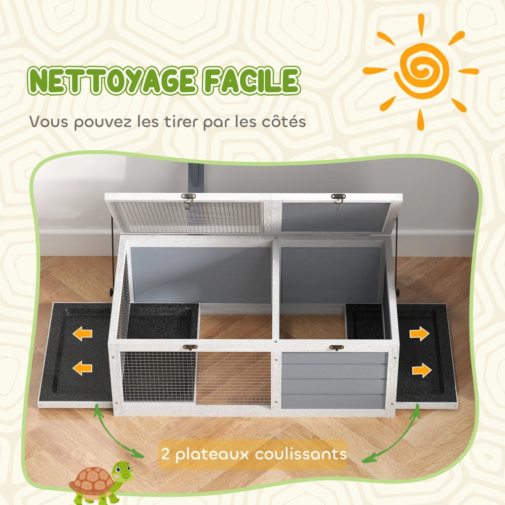 Gabbia per animali domestici ¨C zephmum ¨C grigio 81x48x31,5 cm