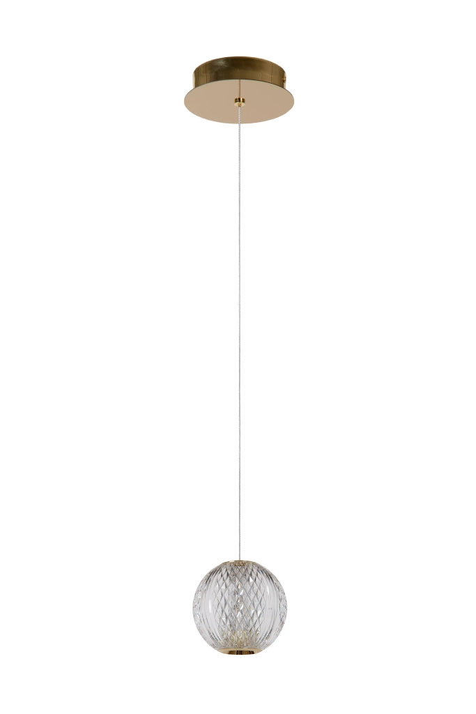 Lampada a sospensione Lucide Cintra sfera oro LED 4,2W