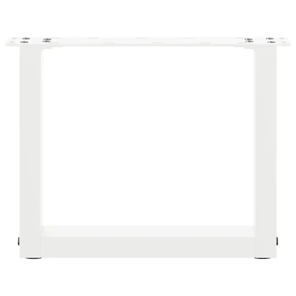 Gambe per Tavolino da Caff¨¨ a Forma di U 2 pz-Set di 2 Gamba per Tavolo Bianche 40x(30-31) cm Acciaio 599342