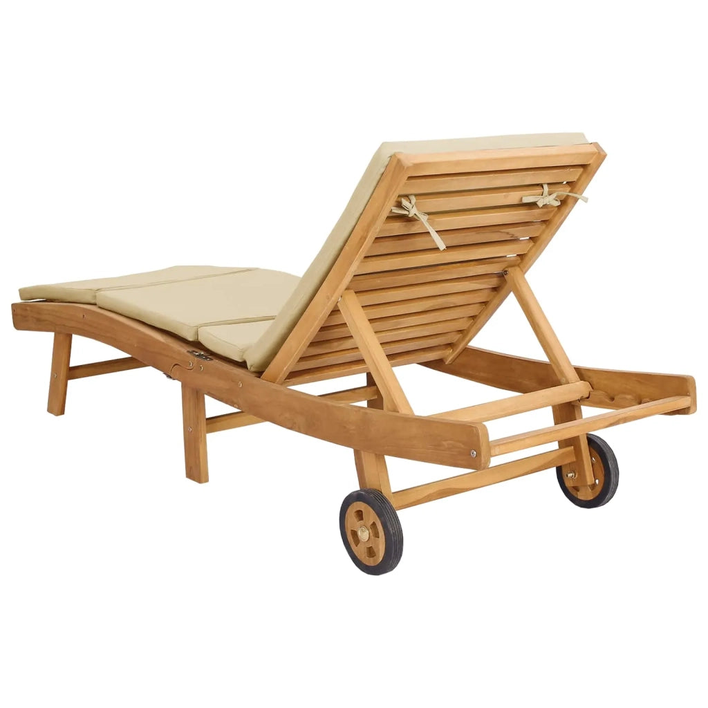 Lettino da sole Marrone e Beige Poliestere
