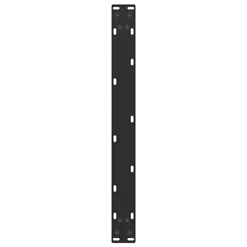 Gambe per Tavolino da Caff¨¨ a Forma di U 2 pz-Set di 2 Gamba per Tavolo Nere 60x(30-31) cm Acciaio 752336